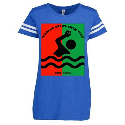 Montgomery Alabama Brawl Swim Team Enza Ladies Jersey Football T-Shirt