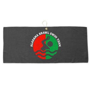 Montgomery Alabama Brawl Swim Team Graphic Top Large Microfiber Waffle Golf Towel