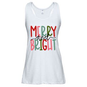 Merry And Bright Christmas Ladies Essential Flowy Tank