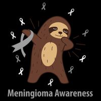 Meningioma Awareness Brain Cancer Related Sloth Ribbon Gift Cooling Performance Crew T-Shirt