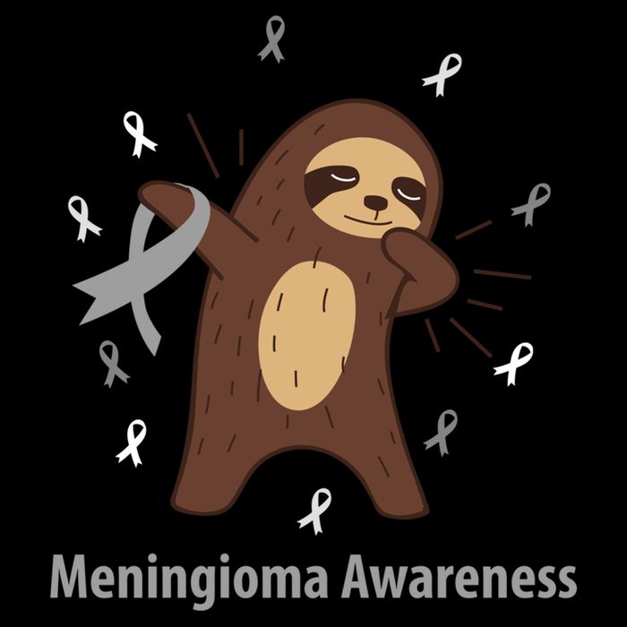 Meningioma Awareness Brain Cancer Related Sloth Ribbon Gift Cooling Performance Crew T-Shirt