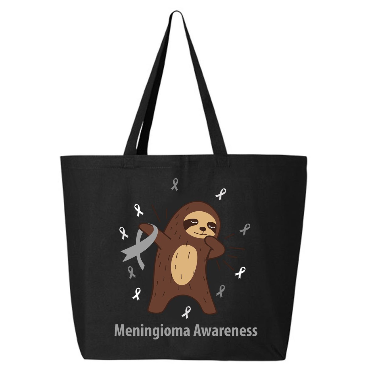 Meningioma Awareness Brain Cancer Related Sloth Ribbon Gift 25L Jumbo Tote