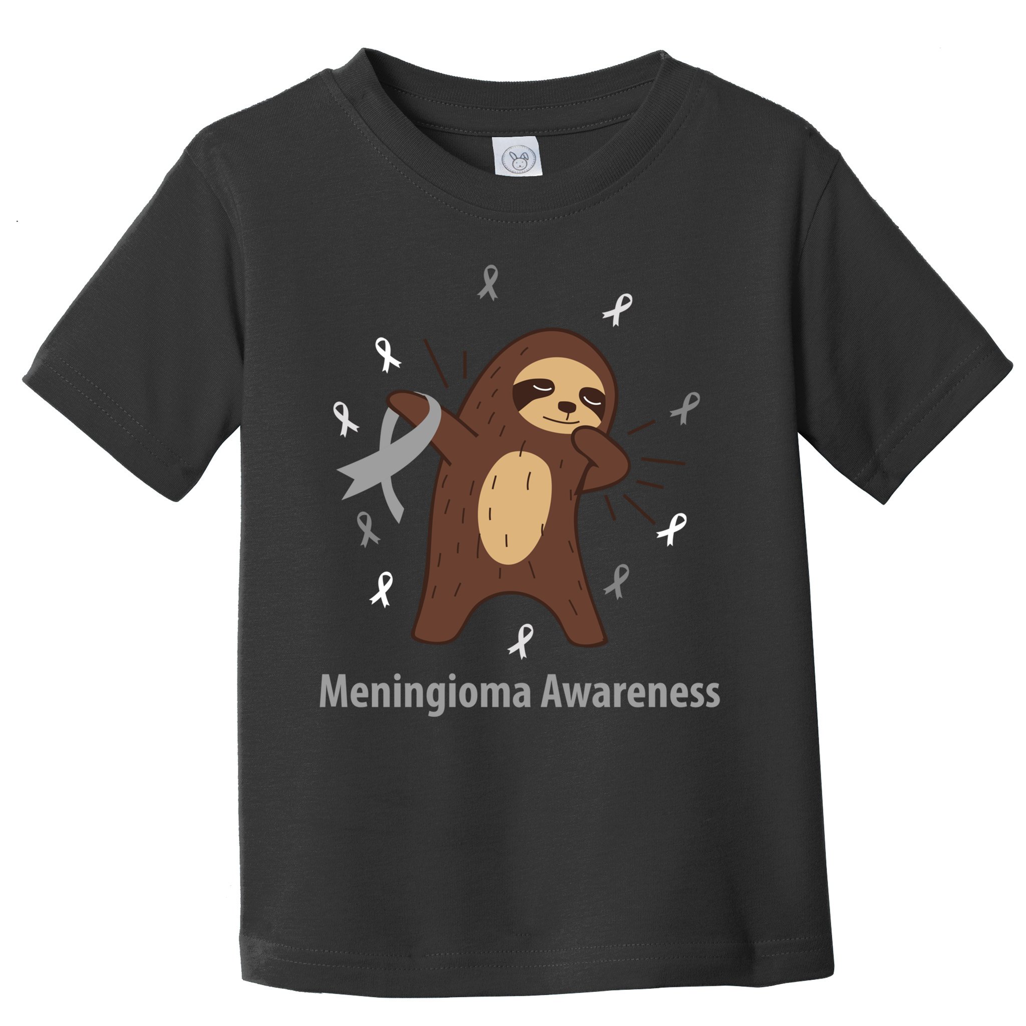 Meningioma Awareness Brain Cancer Related Sloth Ribbon Gift Toddler T-Shirt