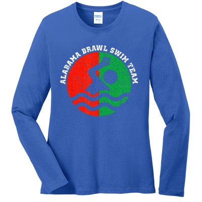 Montgomery Alabama Brawl Swim Team Ladies Long Sleeve Shirt