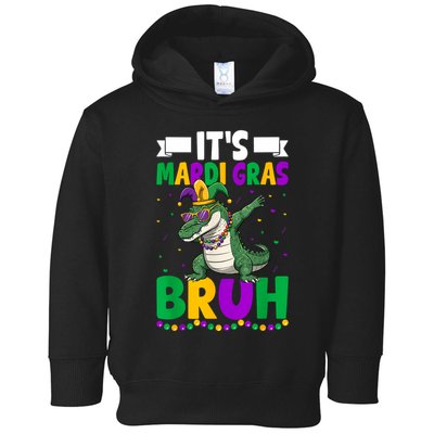 Mardigator Alligator Bruh Mardi Gras Costume Retro Toddler Hoodie