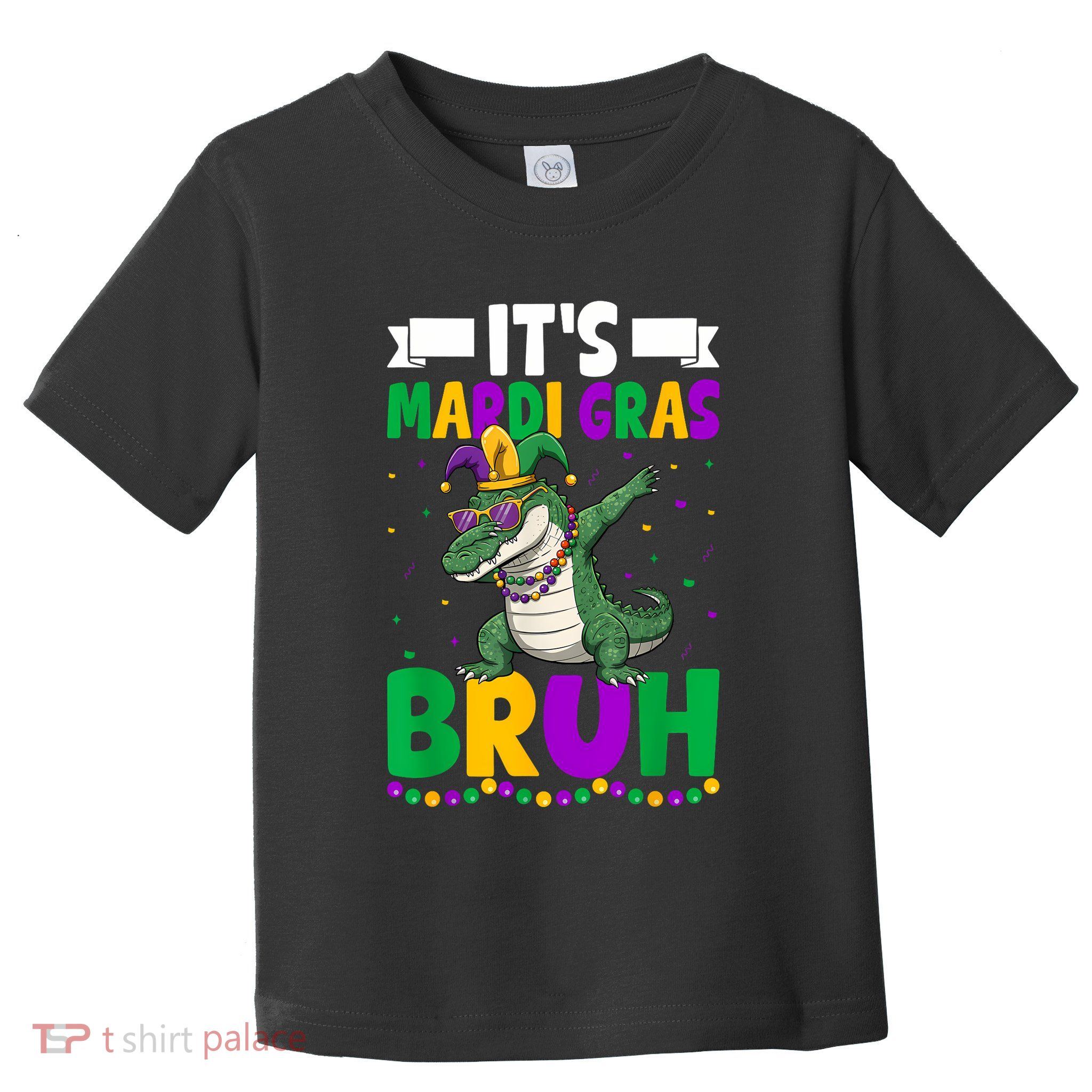 Mardigator Alligator Bruh Mardi Gras Costume Retro Toddler T-Shirt