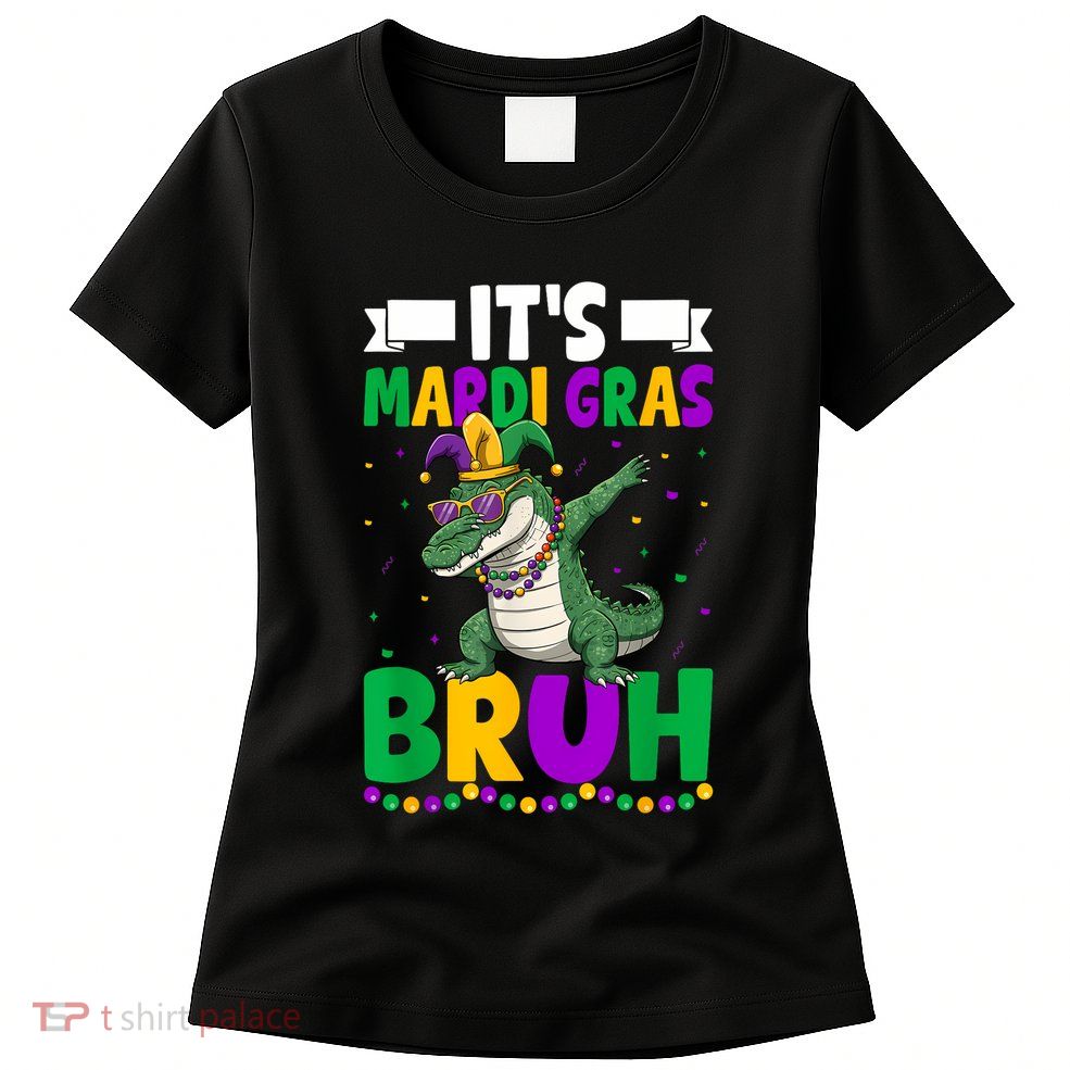 Mardigator Alligator Bruh Mardi Gras Costume Retro Womens T-Shirt