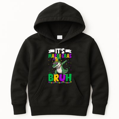 Mardigator Alligator Bruh Mardi Gras Costume Retro Kids Hoodie