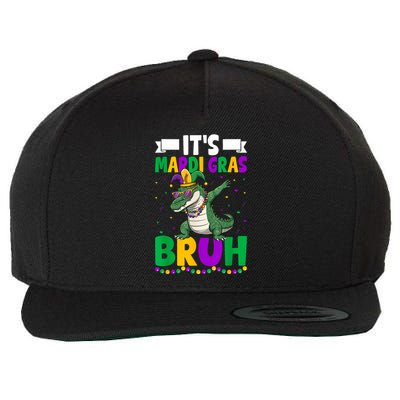 Mardigator Alligator Bruh Mardi Gras Costume Retro Wool Snapback Cap