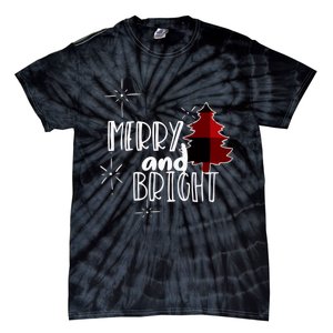 Merry And Bright Amazing Xmas | Funny Christmas Tie-Dye T-Shirt