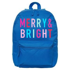 Merry And Bright Christmas Cool Gift 16 in Basic Backpack