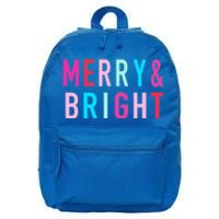 Merry And Bright Christmas Cool Gift 16 in Basic Backpack