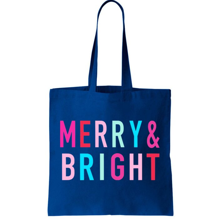 Merry And Bright Christmas Cool Gift Tote Bag