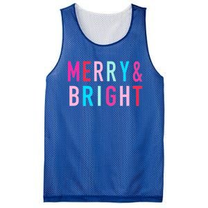 Merry And Bright Christmas Cool Gift Mesh Reversible Basketball Jersey Tank