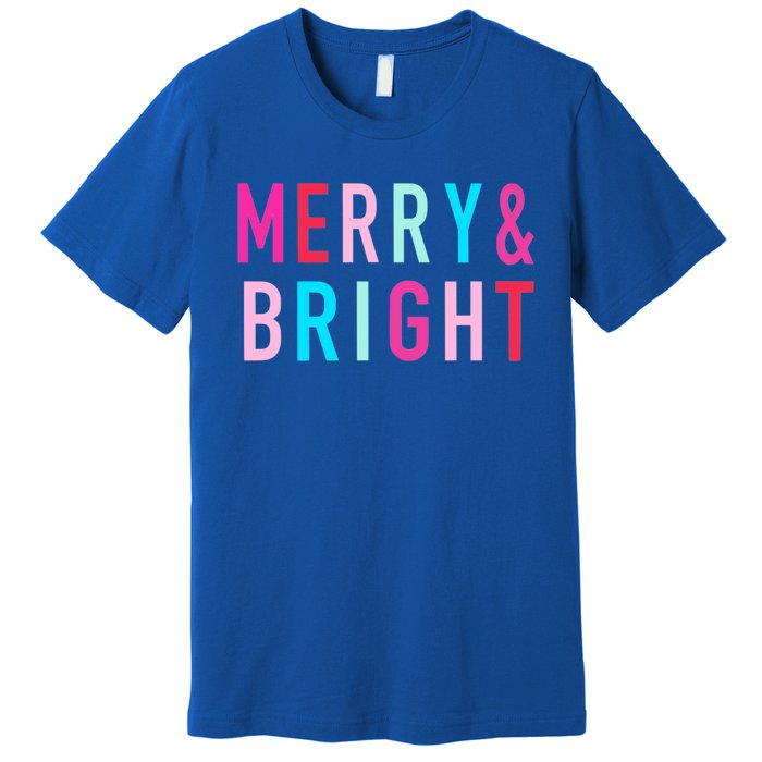 Merry And Bright Christmas Cool Gift Premium T-Shirt