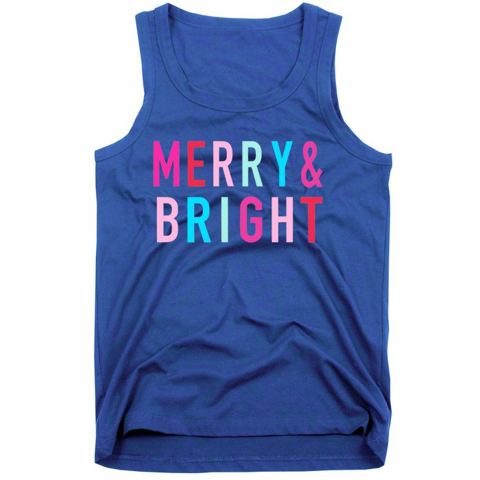 Merry And Bright Christmas Cool Gift Tank Top