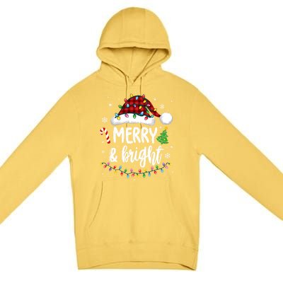 Merry And Bright Christmas Lights Xmas Premium Pullover Hoodie