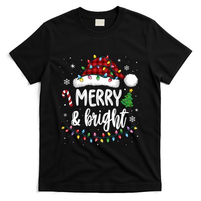 Merry And Bright Christmas Lights Xmas T-Shirt