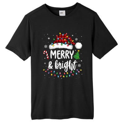 Merry And Bright Christmas Lights Xmas Tall Fusion ChromaSoft Performance T-Shirt