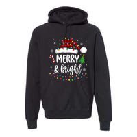 Merry And Bright Christmas Lights Xmas Premium Hoodie