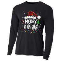 Merry And Bright Christmas Lights Xmas Cooling Performance Long Sleeve Crew