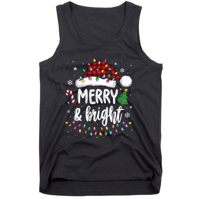 Merry And Bright Christmas Lights Xmas Tank Top