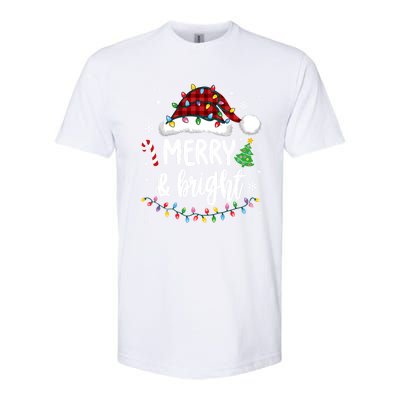 Merry And Bright Christmas Lights Xmas Softstyle CVC T-Shirt