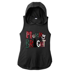 Merry And Bright Ladies PosiCharge Tri-Blend Wicking Draft Hoodie Tank