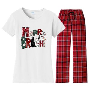 Merry And Bright Women's Flannel Pajama Set