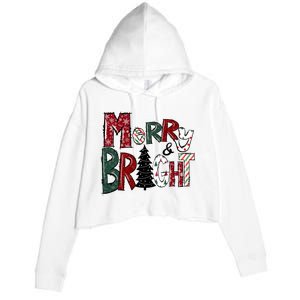 Merry And Bright Crop Fleece Hoodie