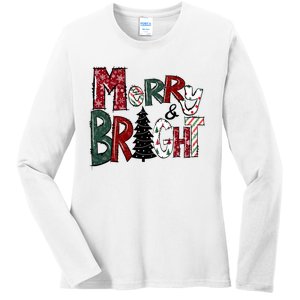 Merry And Bright Ladies Long Sleeve Shirt