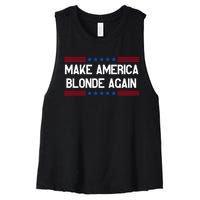 Make America Blonde Again Women's Racerback Cropped Tank