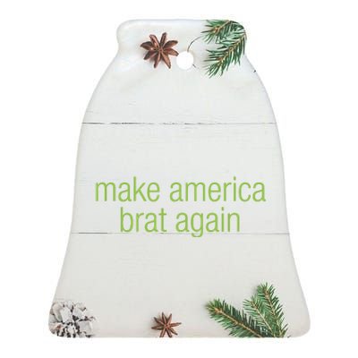 Make America Brat Again Kamala 2024 Trump Parody Funny Ceramic Bell Ornament