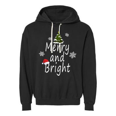 Merry And Bright | Merry Chrismas Garment-Dyed Fleece Hoodie
