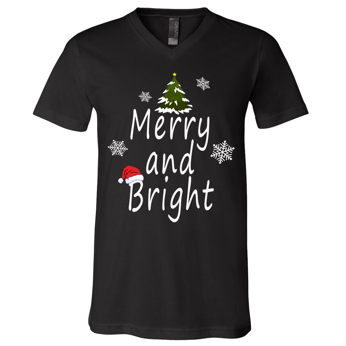 Merry And Bright | Merry Chrismas V-Neck T-Shirt