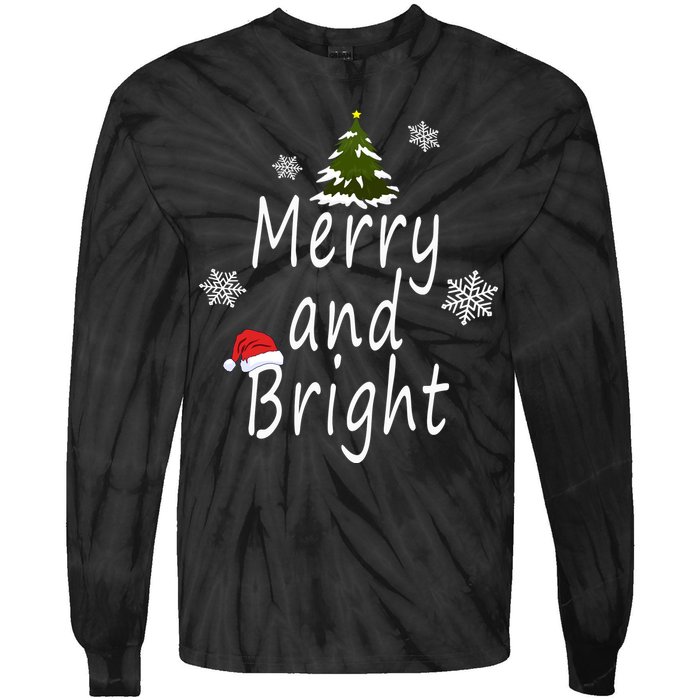 Merry And Bright | Merry Chrismas Tie-Dye Long Sleeve Shirt