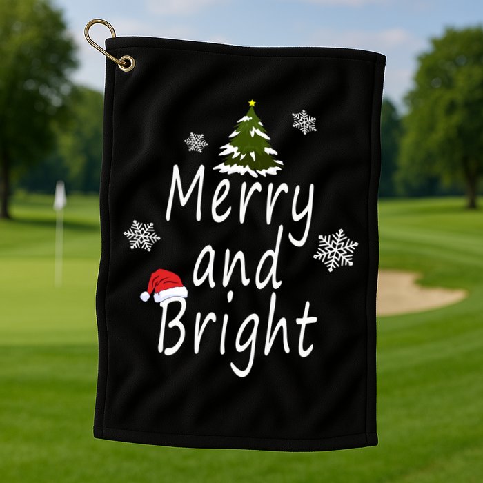 Merry And Bright | Merry Chrismas Golf Towel