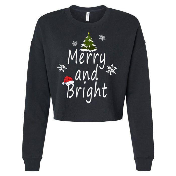 Merry And Bright | Merry Chrismas Cropped Pullover Crew