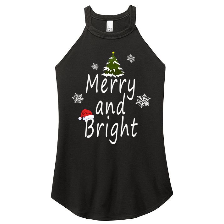 Merry And Bright | Merry Chrismas Women's Perfect Tri Rocker Tank