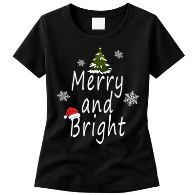 Merry And Bright | Merry Chrismas Womens T-Shirt