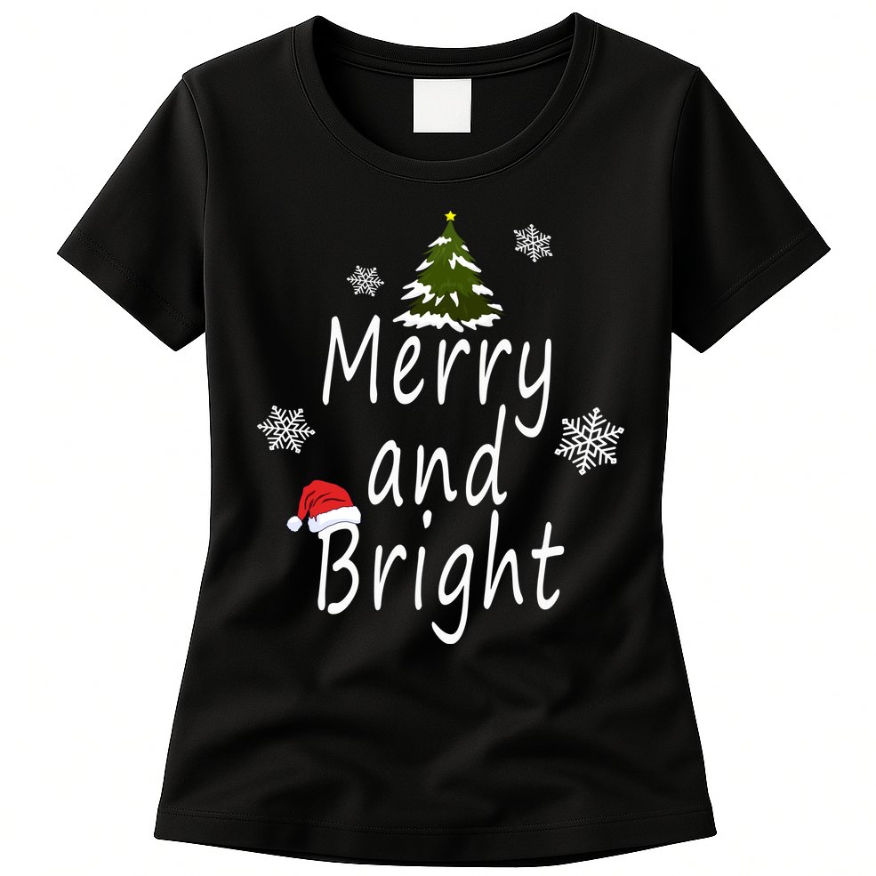 Merry And Bright | Merry Chrismas Womens T-Shirt