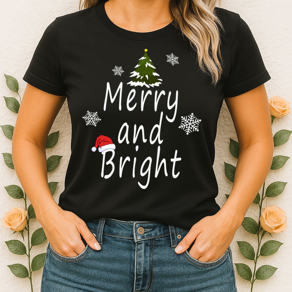 Merry And Bright | Merry Chrismas Womens T-Shirt