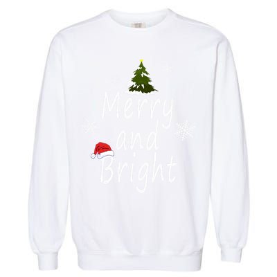 Merry And Bright | Merry Chrismas Garment-Dyed Sweatshirt