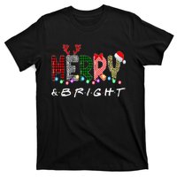 Merry And Bright Christmas Lights Funny Family Christmas T-Shirt