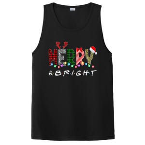 Merry And Bright Christmas Lights Funny Family Christmas PosiCharge Competitor Tank