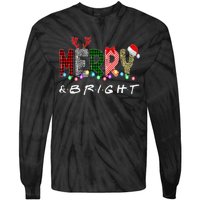 Merry And Bright Christmas Lights Funny Family Christmas Tie-Dye Long Sleeve Shirt