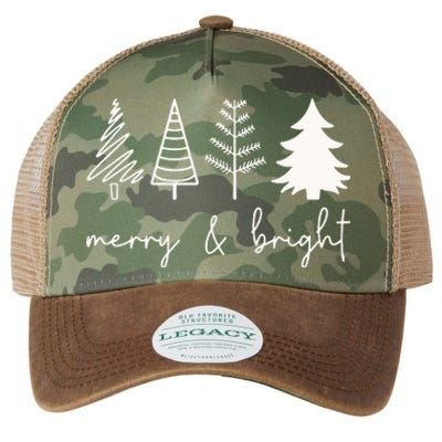 Merry And Bright Cute Christmas Tree Legacy Tie Dye Trucker Hat