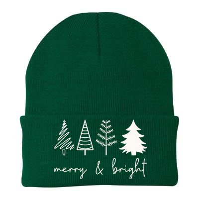 Merry And Bright Cute Christmas Tree Knit Cap Winter Beanie