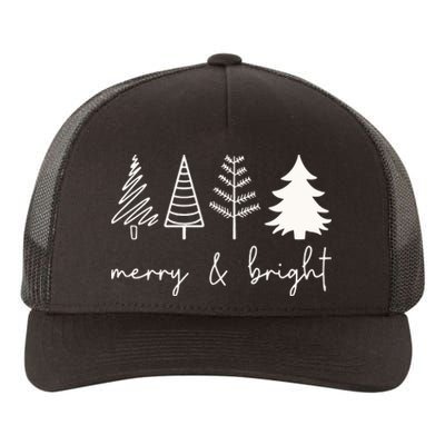 Merry And Bright Cute Christmas Tree Yupoong Adult 5-Panel Trucker Hat