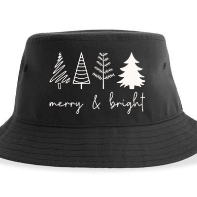 Merry And Bright Cute Christmas Tree Sustainable Bucket Hat